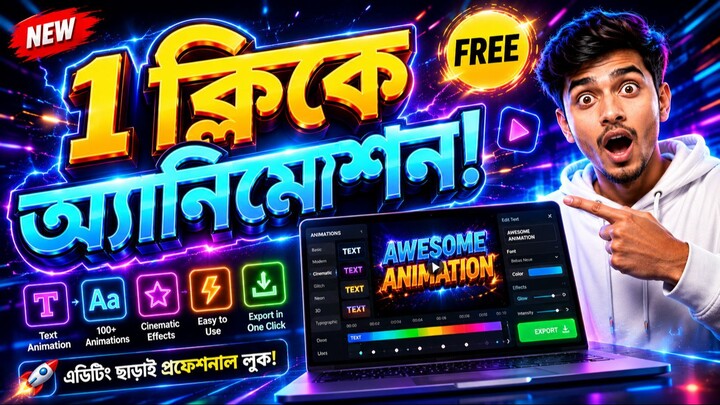Create Professional Text Animations for FREE in One Click!