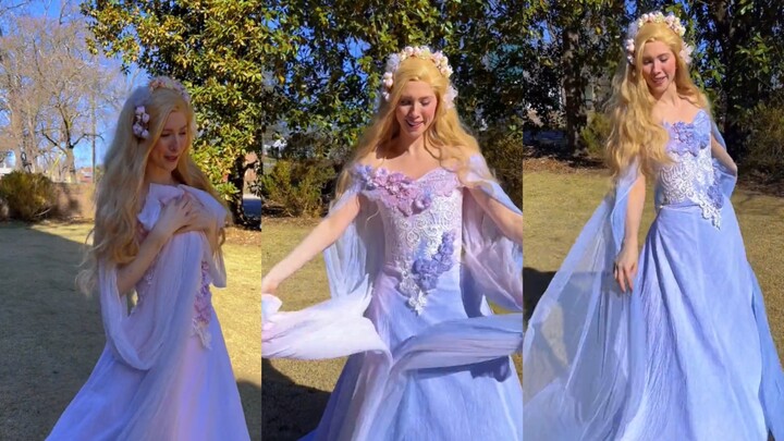 ชุดเจ้าหญิงที่เปลี่ยนสีได้ใต้แสงแดด