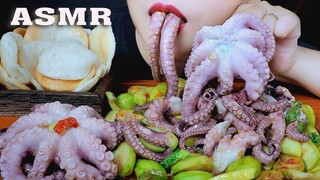 ASMR SOAKED OCTOPUS WITH GREEN MANGO AND AMBARELLA SALLAD CRUNCHY EATING SOUNDS | LINH-ASMR