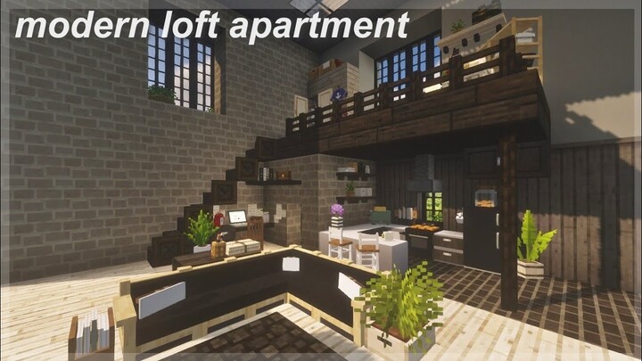 [Minecraft] Modern loft Apartment ⚘️🪴 | CIT Resource Packs