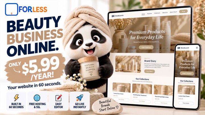 Cheapest Website Builder | Only $5.99/Year | FORLESS