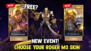 NEW M3 EVENT! CHOOSE YOUR M3 PRIME ROGER SKIN! FREE!? 2021 NEW EVENT | MOBILE LEGENDS