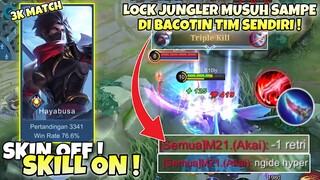 BIKIN JUNGLER MUSUH DIBACOTIN TIM SENDIRI ! SKIN GA PENTING !  SOLO RANK Stenly Hayabusa Gameplay !