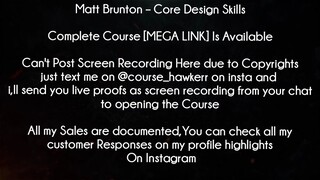 Matt Brunton Course Core Design Skills Download