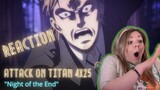 Attack on Titan 4x25 "Night of the End" reaction & review