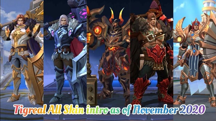 TIGREAL ALL SKIN INTRO AS OF NOVEMBER 2020 | Mobile Legends Bang Bang