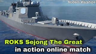 Modern Warships: ROKS Sejong The Great in action. Online gameplay