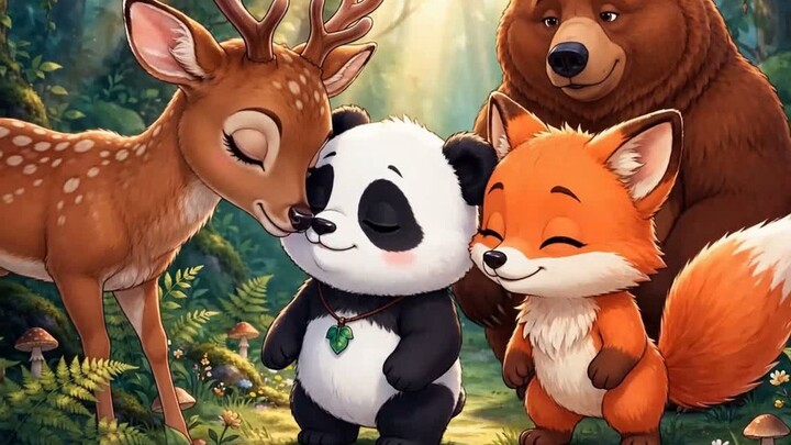 熊猫宝宝Ko-Ko和小狐狸Pip🐼🦊｜森林一家的初见面【治愈无声动画】