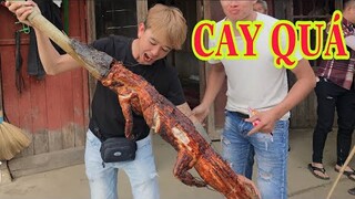 TRAI BẢN | Cá Sấu Nướng Siêu Cay | Grilled Crocodile