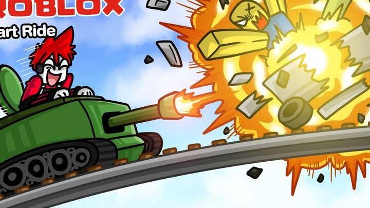 Roblox Cart Ride 😂 รถถังของฉัน ปะทะ รถรางของผู้เล่นคนอื่น !!!!
