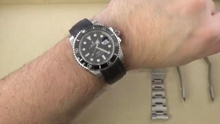 y2mate.com - Everest Bands Rubber Strap Review and Installation on Rolex Submari