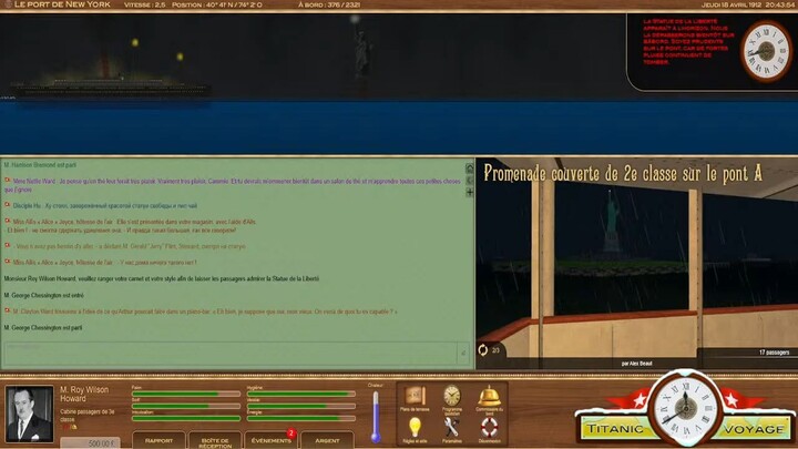🔴 Titanic Voyage RPG 2026 ( Bonus #2 ) Le Voyage Se Termine À New York