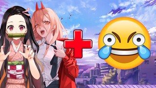 Chainsaw Man & Demon Slayer Characters x FUNNY!