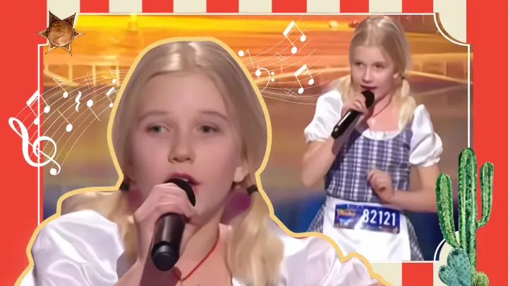A girl sings a song of yodel tune