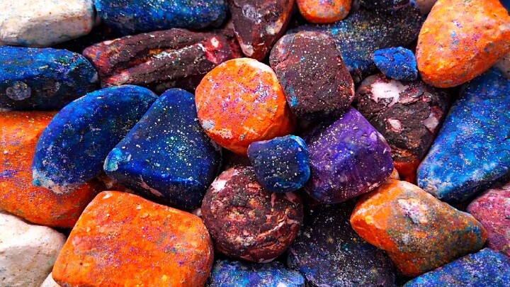 Homemade Jumbo Dyed Chalk | Super Satisfying ASMR