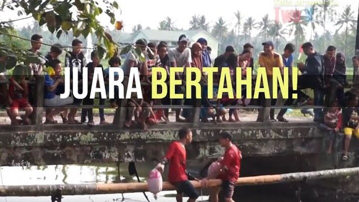 lomba pukul bantal lucu di atas air seru banget bikin ngakak