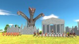 Giant HYDRA Attack Ancient GREEK TEMPLE - Animal Revolt Battle Simulator