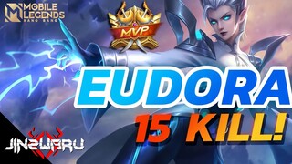 [MLBB] เทพสายฟ้า Eudora MVP ฟาดที 15 คิล!! - Jinzwaru