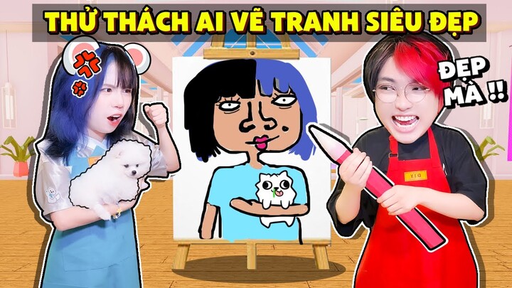 Mèo Simmy Và Bé Dâu Nổi Khùng Khi Kairon Vẽ XẤU ĐIÊN !! Thử Thách Vẽ Tranh Roblox