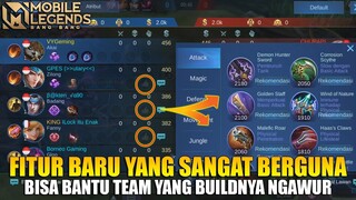 FITUR BARU REKOMENDASI ITEM YANG BISA BANTU TEAM YANG ENGGAK PAHAM BUILD - MOBILE LEGENDS