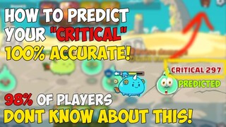 98% OF PLAYERS DONT KNOW ABOUT THIS, HOW TO PREDICT YOUR CRITICAL 100% ACCURATE! AXIE INFINITY