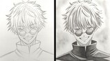 How to Draw Gojo Satoru - Jujutsu Kaisen | easy anime drawing