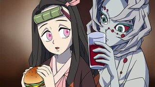 [Gambar Bermusik]Kreasi Demon Slayer:Gangguan Saat Nezuko Makan Burger