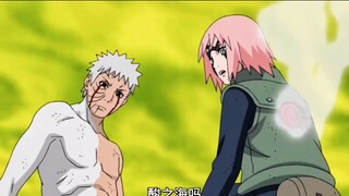 Sakura terluka oleh lautan asam, dan Obito merasa kasihan padanya. Dia menyuruhnya untuk beristiraha