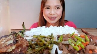 IGADO ADOBONG SITAW AT TORTANG TALONG MUKBANG