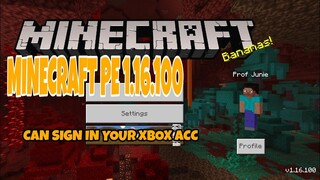 Minecraft PE v.1.16.100 NEW UPDATE | Can Sign in your XBOX account (Meadiafire link)