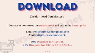 Zarak – Lead Gen Mastery