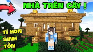MẶP DORAM XÂY NHÀ TRÊN CÂY TRÁNH QUÁI VẬT NGUY HIỂM | SINH TỒN MINECRAFT #2