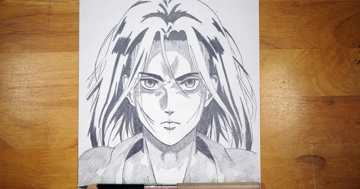 Anime Drawing | How to Draw Eren Jaeger (Long Hair) | Attack on Titan  Season 4 Part 2 - Bilibili