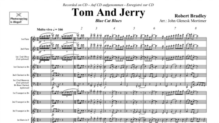 Tom and Jerry: Full Score & Partitions for the Symphony