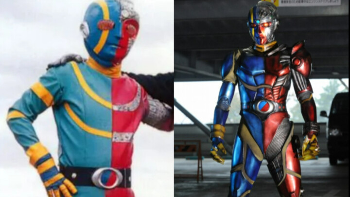 Perbandingan gambar reset karakter Showa Tokusatsu (termasuk upeti dan yang terkait)