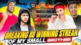 Breaking 88 Winning Streak Of My Small Brother Gone Wrong 😱 - Garena Free Fire Max
