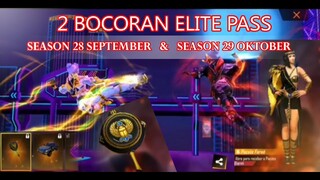 BOCORAN ELITE PASS SEASON 28 SEPTEMBER DAN SEASON 29 OKTOBER TERBARU FREE FIRE INDONESIA