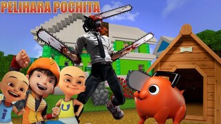 Upin Ipin dan Boboiboy Memelihara Pochita Chainsaw Man