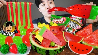 ASMR MUKBANG 수박 디저트 아이스크림 꿀젤리 탕후루 & 레시피 DESSERT ICE CREAM WATERMELON TANGHULU EATING SOUND!