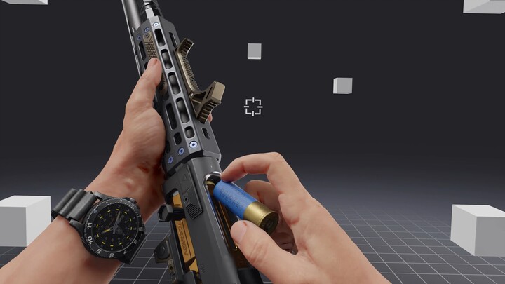 Pleasant reload animation, full of details