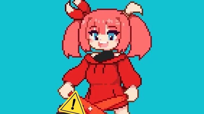 Mushroom-cutting pixel-style short animation