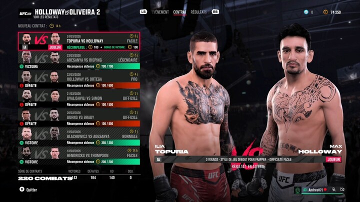 Daily Fight 💢 24.03.2026 💢 EA Sports UFC 5 💢 Fight Week Contracts 💢