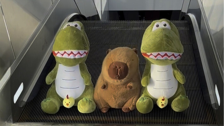 Tuan muda pergi berbelanja dengan pengawalnya.