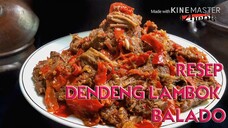 RESEP DENDENG LAMBOK  BALADO