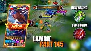 LAMOK PART 145 | BRUNO BEST BUILD AND EMBLEM SEASON 24 | Mobile Legends Bang Bang