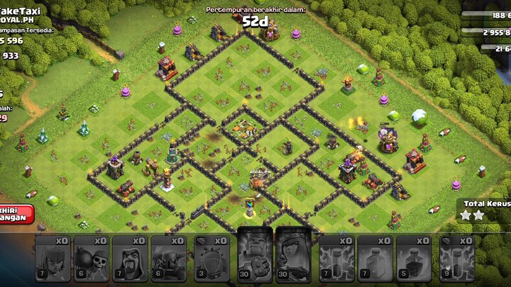 Clash of clans Indonesia gagal bintang 3 auto peleton belum max