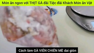 cách làm gà viên chiên mè