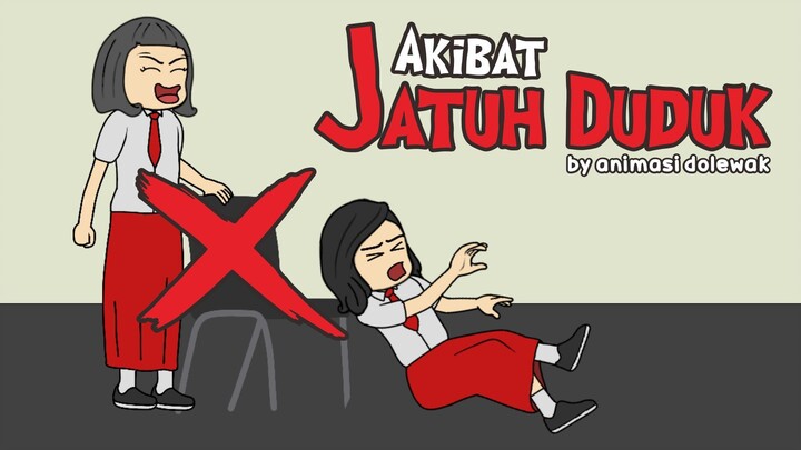 Bahaya Jatuh Posisi Duduk - Animasi Dolewak