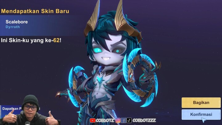 Efek Sabetannya Garang! Full Review & Showcase Skin Dyrroth Scalebore - Magic Chess GO:GO