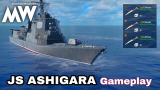 Modern Warships: JS ASHIGARA destroyer.. online match gameplay.